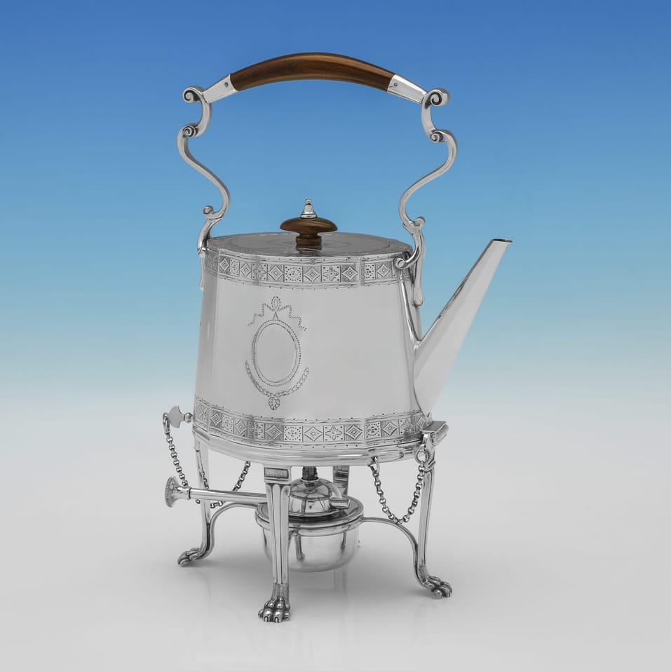 Antique Sterling Silver 5 Piece Tea Set - Mappin & Webb, hallmarked in 1915 Sheffield - George V - Image 3