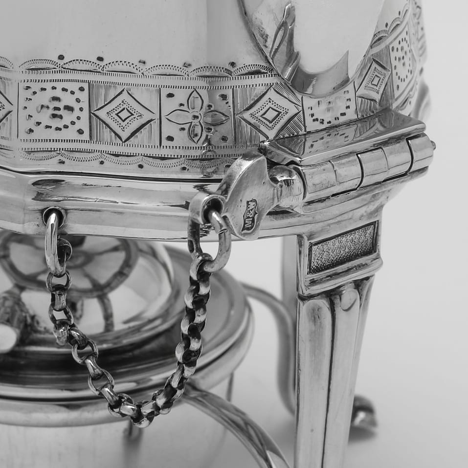 Antique Sterling Silver 5 Piece Tea Set - Mappin & Webb, hallmarked in 1915 Sheffield - George V - Image 6