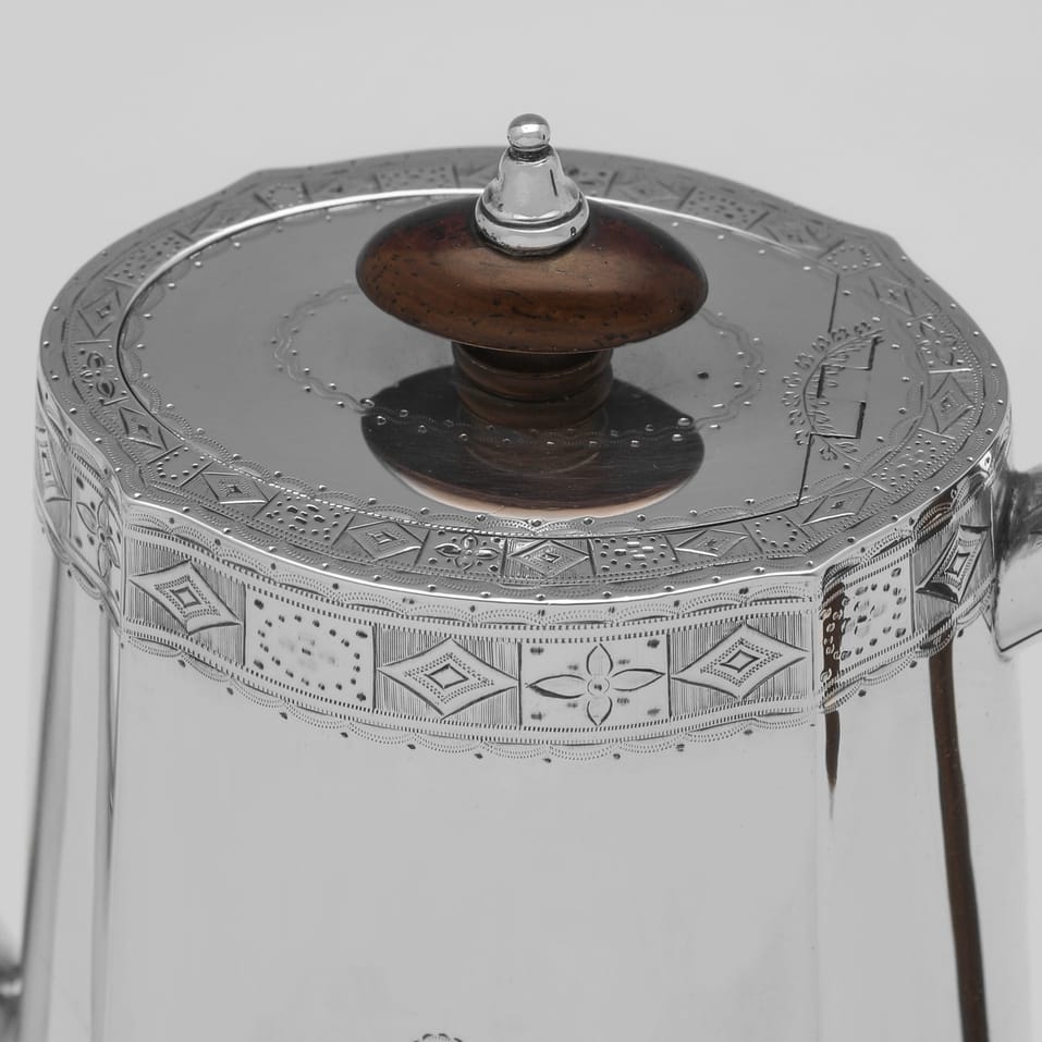Antique Sterling Silver 5 Piece Tea Set - Mappin & Webb, hallmarked in 1915 Sheffield - George V - Image 8