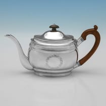 Antique Sterling Silver 4 Piece Tea Set - Robert & David Hennell, hallmarked in 1799 London - George III - Thumbnail 5