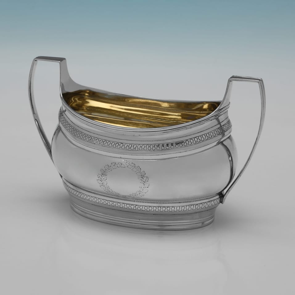 Antique Sterling Silver 4 Piece Tea Set - Robert & David Hennell, hallmarked in 1799 London - George III - Image 7