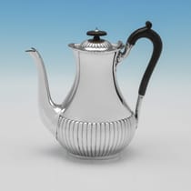 Antique Sterling Silver 4 Piece 'Queen Anne' Design Tea Set - Martin, Hall & Co., hallmarked in 1893 Sheffield - Victorian - Thumbnail 2