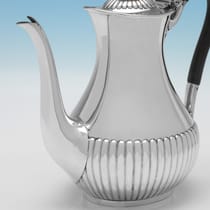 Antique Sterling Silver 4 Piece 'Queen Anne' Design Tea Set - Martin, Hall & Co., hallmarked in 1893 Sheffield - Victorian - Thumbnail 4