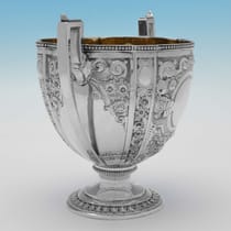 Antique Sterling Silver 4 Piece Tea Set - Martin, Hall & Co., hallmarked in 1876 London - Victorian - Thumbnail 8