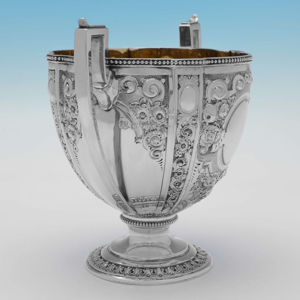 Antique Sterling Silver 4 Piece Tea Set - Martin, Hall & Co., hallmarked in 1876 London - Victorian - Image 8