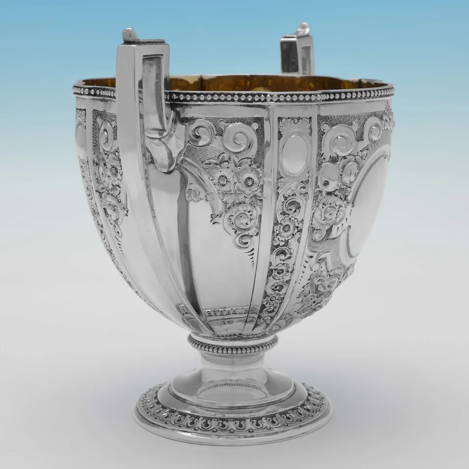 Antique Sterling Silver 4 Piece Tea Set - Martin, Hall & Co., hallmarked in 1876 London - Victorian - Image 8