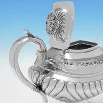 Antique Sterling Silver 4 Piece Tea Set - Charles Fox II, hallmarked in 1828 London - George IV - Thumbnail 4