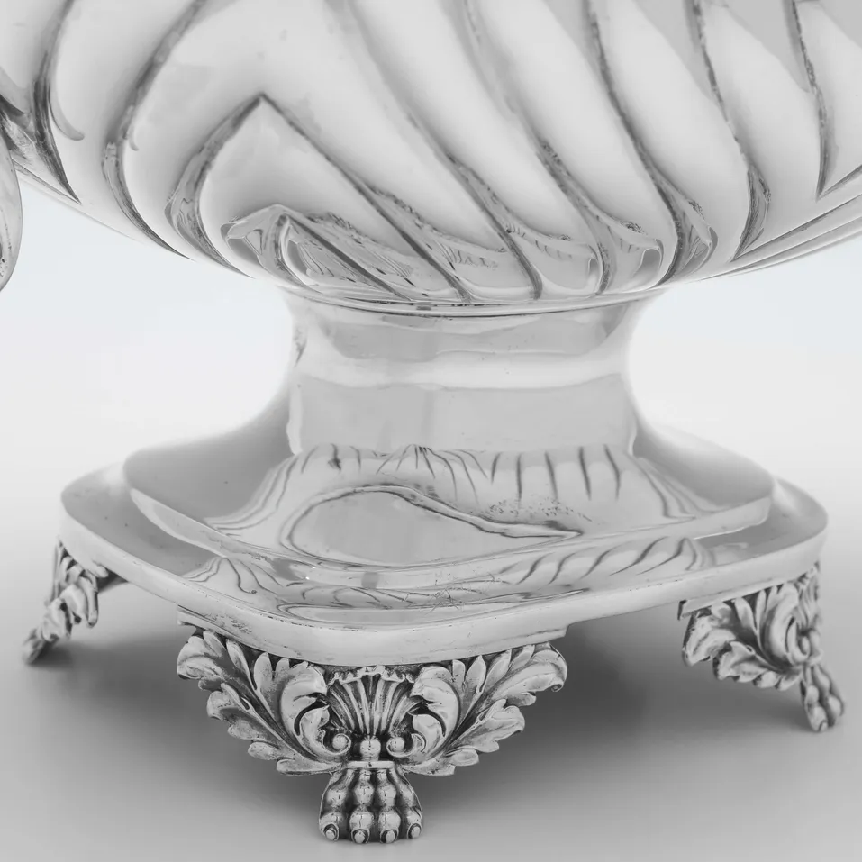 Antique Sterling Silver 4 Piece Tea Set - Charles Fox II, hallmarked in 1828 London - George IV - Image 5
