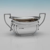 Sterling Silver Four piece tea and coffee service - Viner's Ltd., hallmarked in 1936 Sheffield - Edward VIII - Thumbnail 7