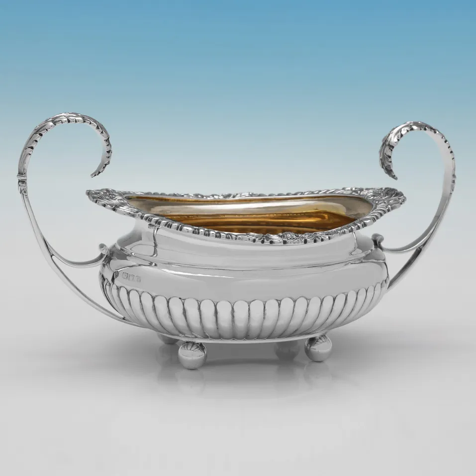 Antique Sterling Silver 4 Piece Tea Set - Edward Barnard & Sons, hallmarked in 1896 London - Victorian - Image 7