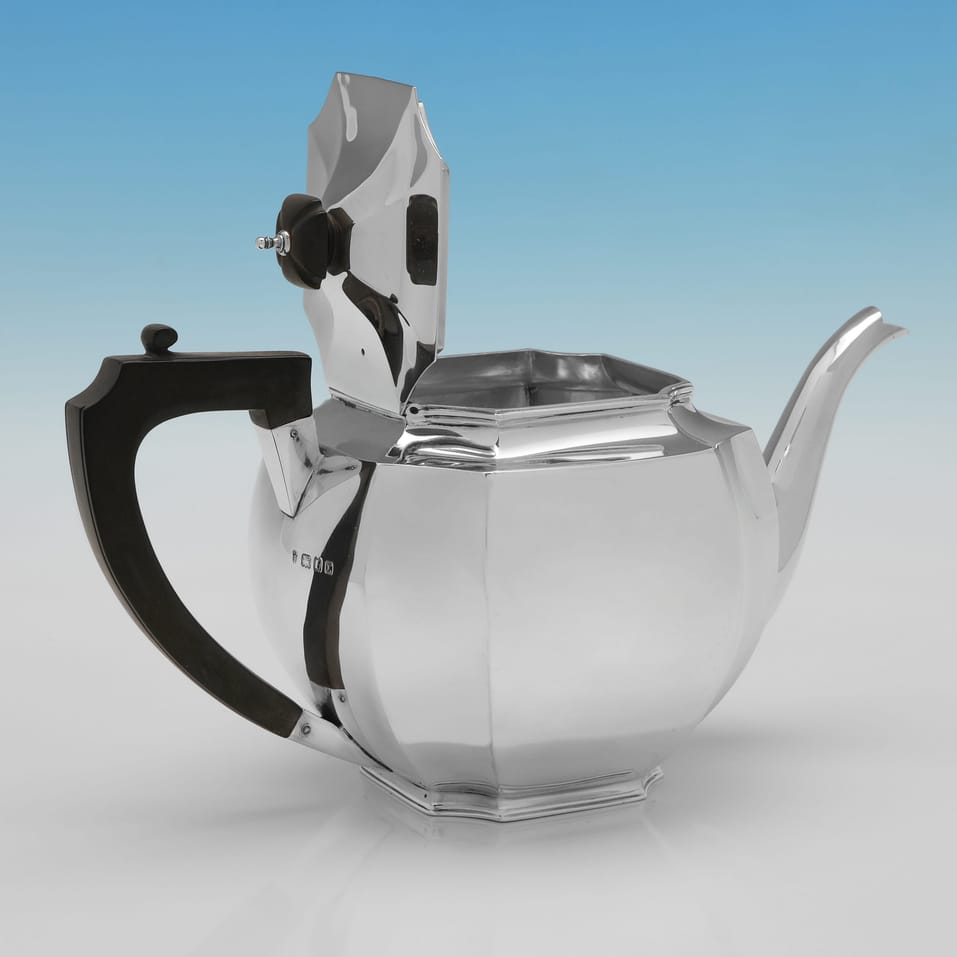 Sterling Silver Tea Set - hallmarked in 1930 London - George V - Image 3