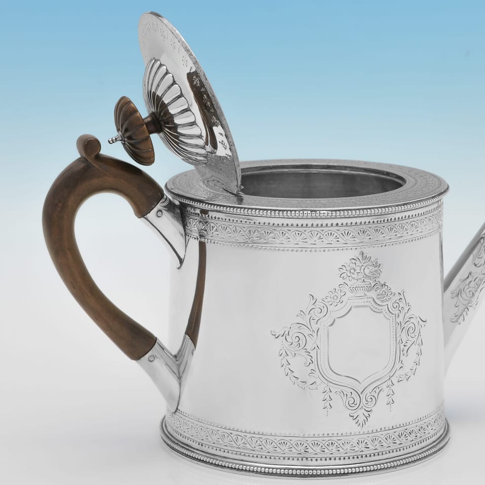 Antique Sterling Silver Tea Set - Walter & John Barnard, hallmarked in 1887 London - Victorian - Image 3
