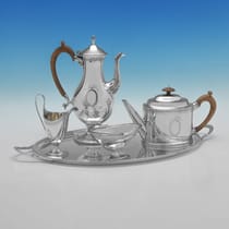 Sterling Silver Tea Set - C. J. Vander, hallmarked in 1967 London - Elizabeth II - Thumbnail 1