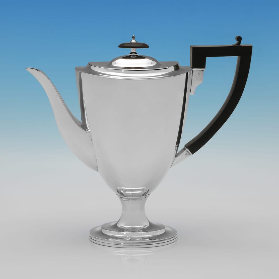 Antique Sterling Silver Tea Set - Daniel & Arter, hallmarked in 1918 Birmingham - George V - Image 4