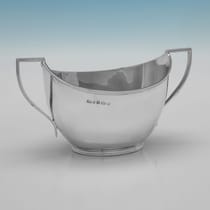 Antique Sterling Silver Tea Set - Daniel & Arter, hallmarked in 1918 Birmingham - George V - Thumbnail 6