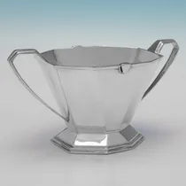 Sterling Silver 3 Piece Tea Set - Lee & Wigfull, hallmarked in 1937 Sheffield - George VI - Thumbnail 6
