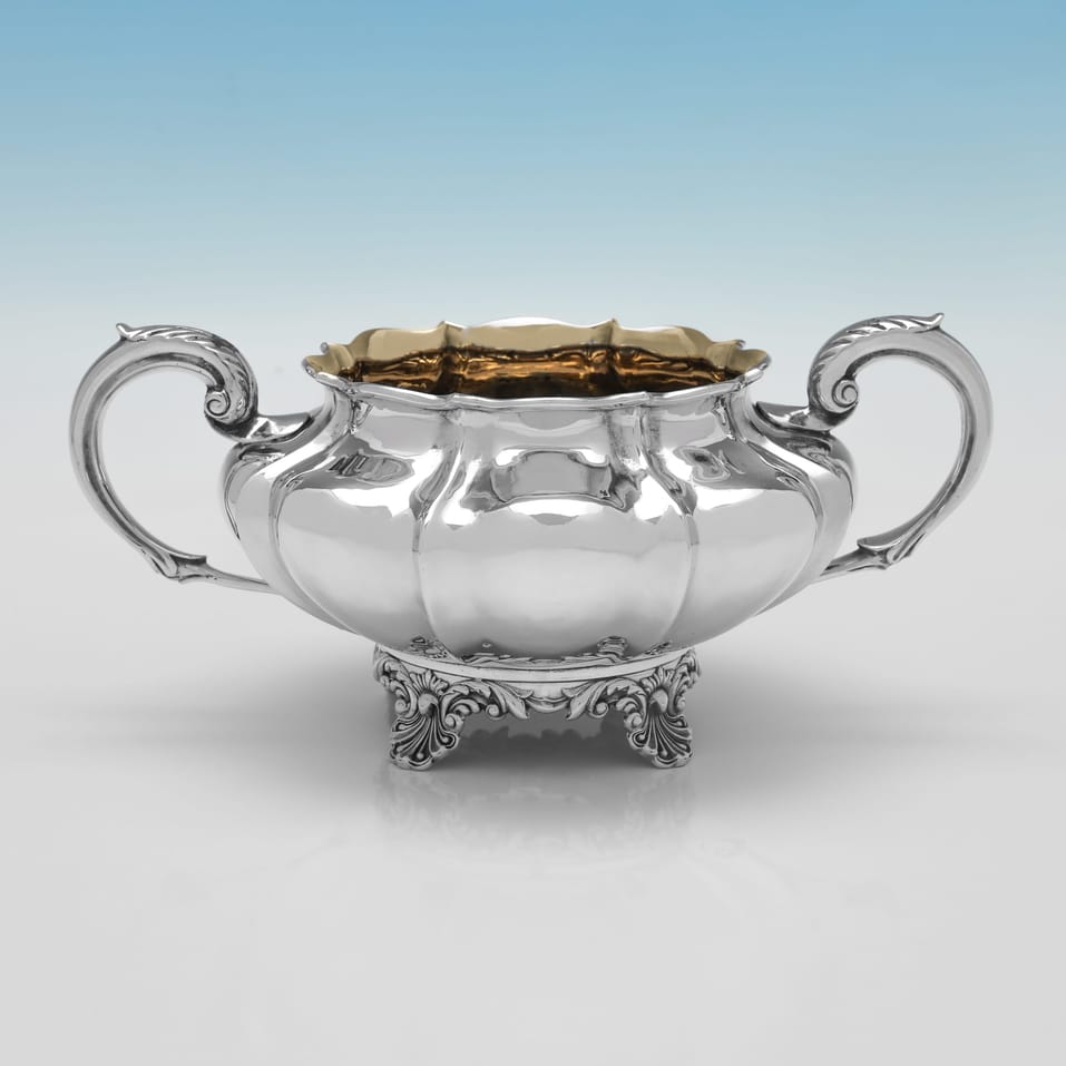 Antique Sterling Silver Tea Set - Edward Barton, hallmarked in 1831 London - William IV - Image 6