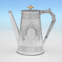 Antique Sterling Silver Tea Set - Elkington, hallmarked in 1875 Birmingham - Victorian - Thumbnail 3