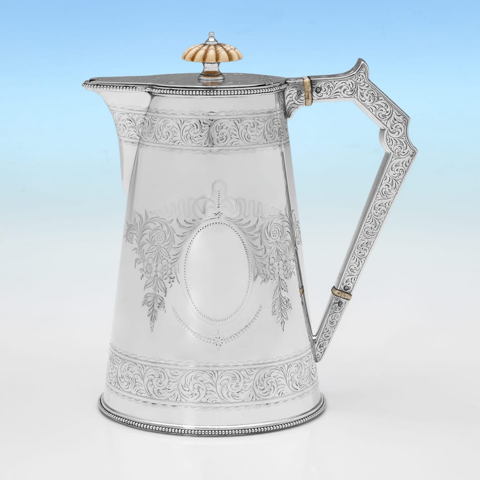 Antique Sterling Silver Tea Set - Elkington, hallmarked in 1875 Birmingham - Victorian - Image 5