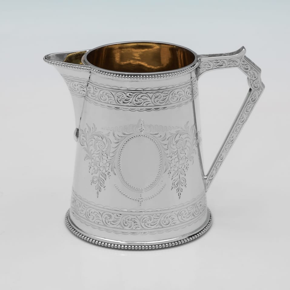 Antique Sterling Silver Tea Set - Elkington, hallmarked in 1875 Birmingham - Victorian - Image 7