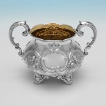 Antique Sterling Silver 3 Piece Tea Set - Edward & John Barnard, hallmarked in 1875 London - Victorian - Thumbnail 6