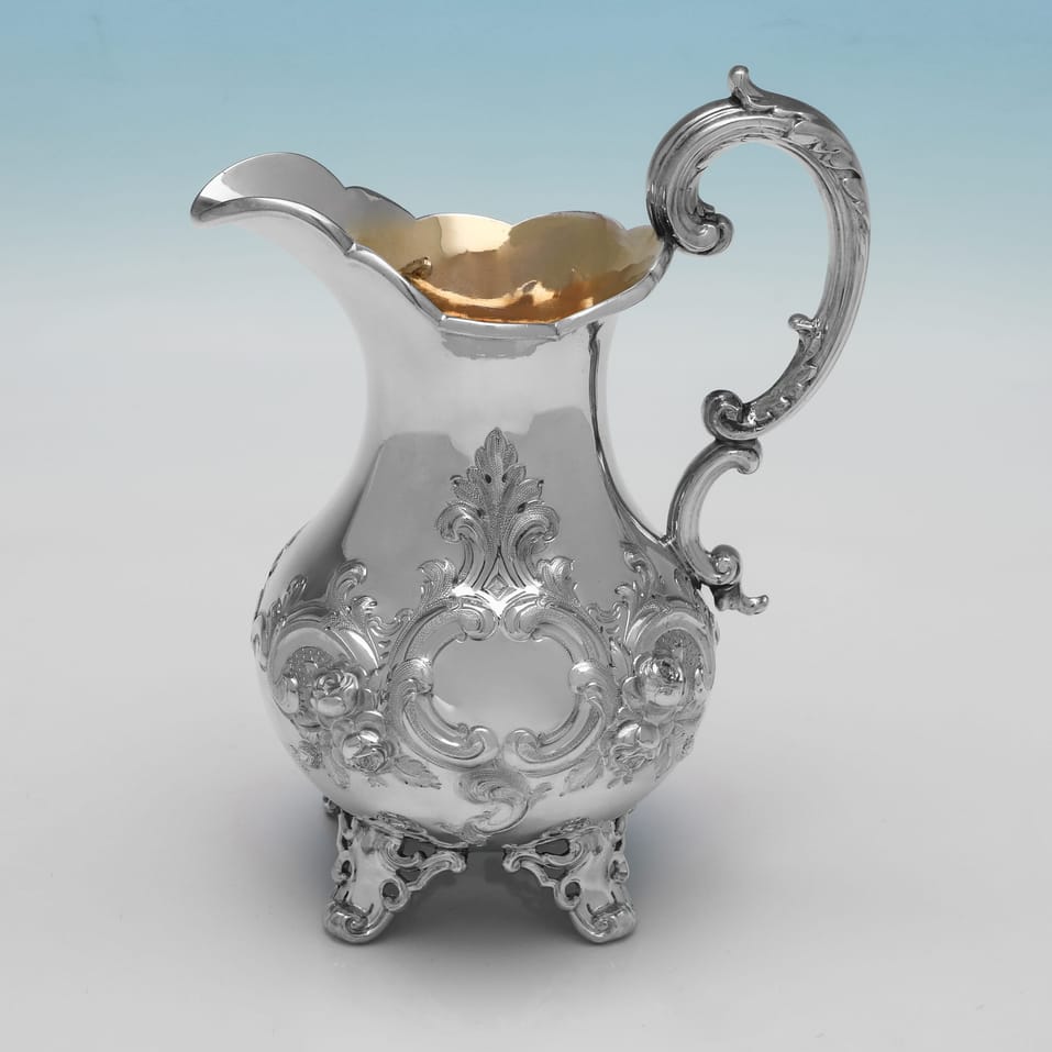 Antique Sterling Silver 3 Piece Tea Set - Edward & John Barnard, hallmarked in 1875 London - Victorian - Image 7