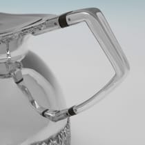 Sterling Silver 3 piece Tea Set - Michael Benstead, hallmarked in 1975 London - Elizabeth II - Thumbnail 3