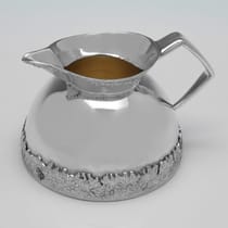 Sterling Silver 3 piece Tea Set - Michael Benstead, hallmarked in 1975 London - Elizabeth II - Thumbnail 4
