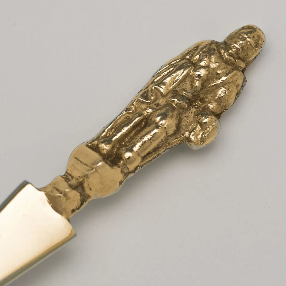 Antique Sterling Silver Gilt 'Apostle' Tea Spoons & Tongs - James Dixon & Sons, hallmarked in 1911 Sheffield - George V - Image 3