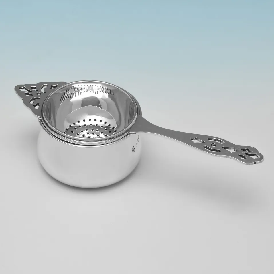 Sterling Silver Tea Strainer - Barker Brothers Ltd., hallmarked in 1938 Birmingham - George VI