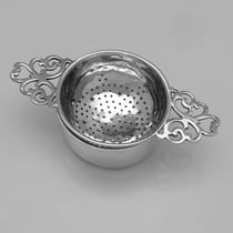 Antique Sterling Silver Tea Strainer - I. S. Greenberg & Co., hallmarked in 1913 Birmingham - George V - Thumbnail 4