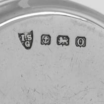 Antique Sterling Silver Tea Strainer - I. S. Greenberg & Co., hallmarked in 1913 Birmingham - George V - Thumbnail 5