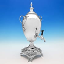 Antique Silver Plate Tea Urn - made circa 1860 - Victorian - Thumbnail 1