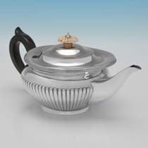 Antique Sterling Silver Teapot - J. Parkes & Co., hallmarked in 1915 London - George V - Thumbnail 2