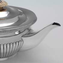 Antique Sterling Silver Teapot - J. Parkes & Co., hallmarked in 1915 London - George V - Thumbnail 5
