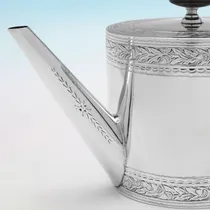 Antique Sterling Silver 'Drum' Teapot - John Emes, hallmarked in 1798 London - George III - Thumbnail 4