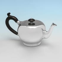 Antique Sterling Silver Teapot - S. W. Smith & Co., hallmarked in 1924 Birmingham - George V - Thumbnail 2