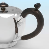 Antique Sterling Silver Teapot - S. W. Smith & Co., hallmarked in 1924 Birmingham - George V - Thumbnail 3