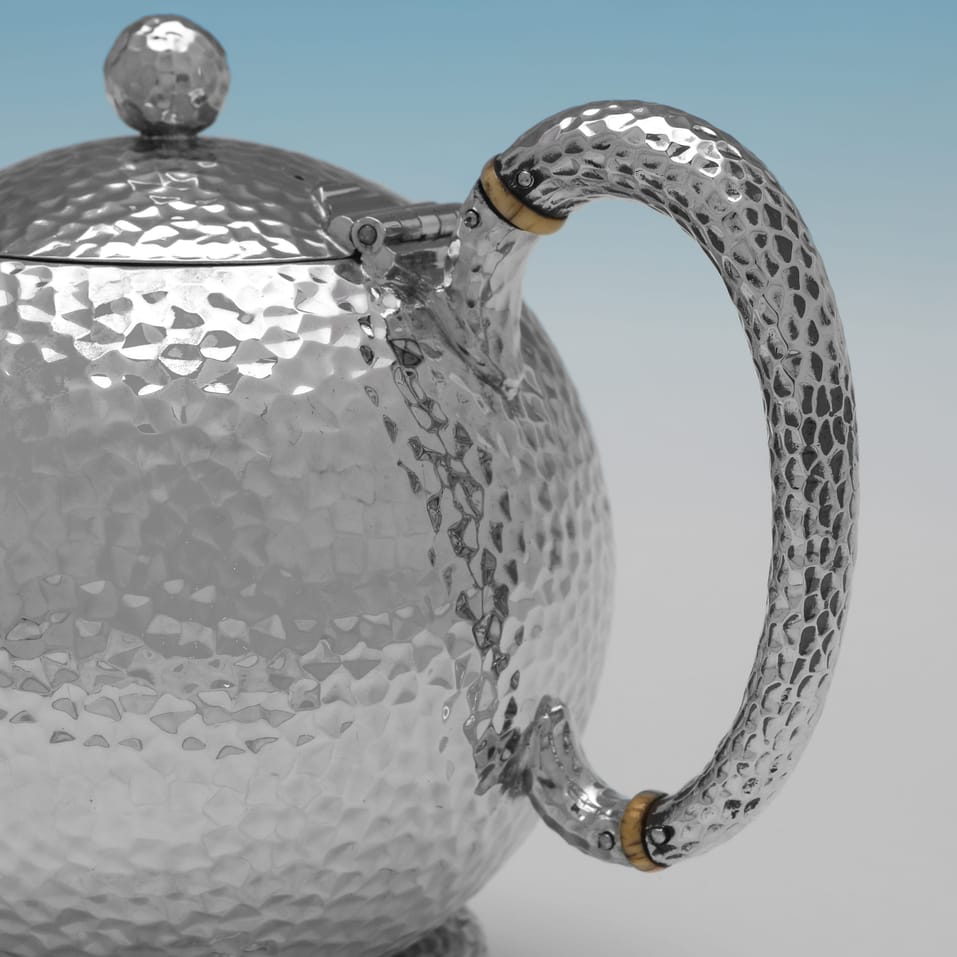 Antique Sterling Silver Teapot - James Dixon & Sons, hallmarked in 1891 Sheffield - Victorian - Image 4