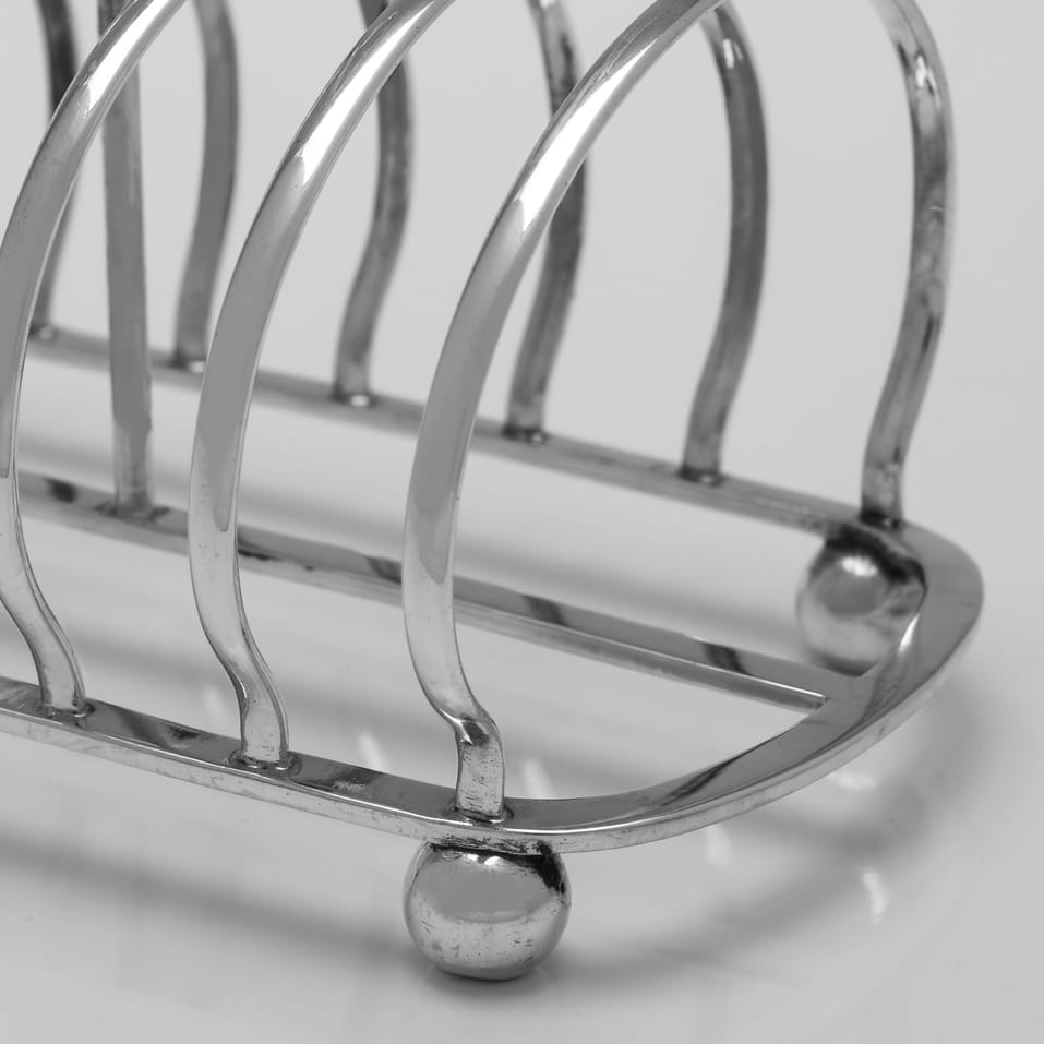 Antique Sterling Silver Toast Rack - Robert Hennell III, hallmarked in 1853 London - Victorian - Image 4