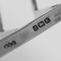 Sterling Silver Toast Rack - Henry Clifford Davis, hallmarked in 1934 Birmingham - George V - Thumbnail 5