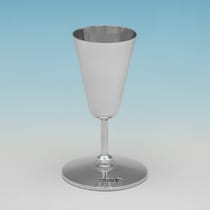 Antique Sterling Silver Set of 6 Tot Cups - Walker & Hall, hallmarked in 1913 Sheffield - George V - Thumbnail 3