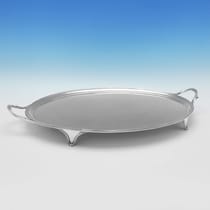 Antique Sterling Silver Tray - Hannam & Crouch & Crouch & Hannam, hallmarked in 1793 London - George III - Thumbnail 2