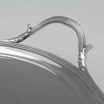 Antique Sterling Silver Tray - Hannam & Crouch & Crouch & Hannam, hallmarked in 1793 London - George III - Thumbnail 4