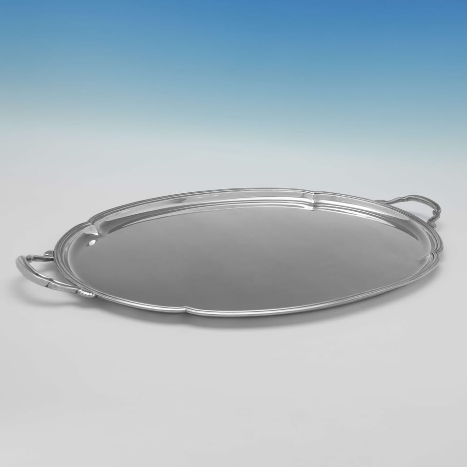 Sterling Silver Tray - Goldsmiths & Silversmiths Co., hallmarked in 1936 London - Edward VIII - Image 2