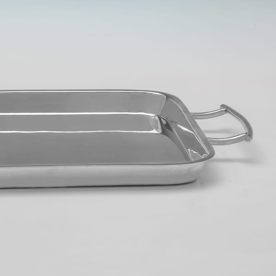 Antique Sterling Silver Bar Tray - Walker & Hall, hallmarked in 1920 Sheffield - George V - Image 3