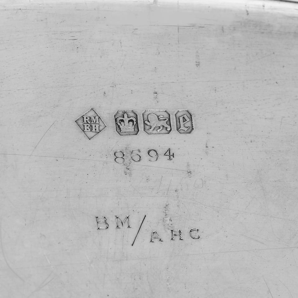 Antique Sterling Silver Tray - Martin & Hall, hallmarked in 1897 Sheffield - Victorian - Image 5