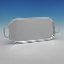 Sterling Silver Bar Tray - E. Viner, hallmarked in 1934 Sheffield - George V - Thumbnail 1