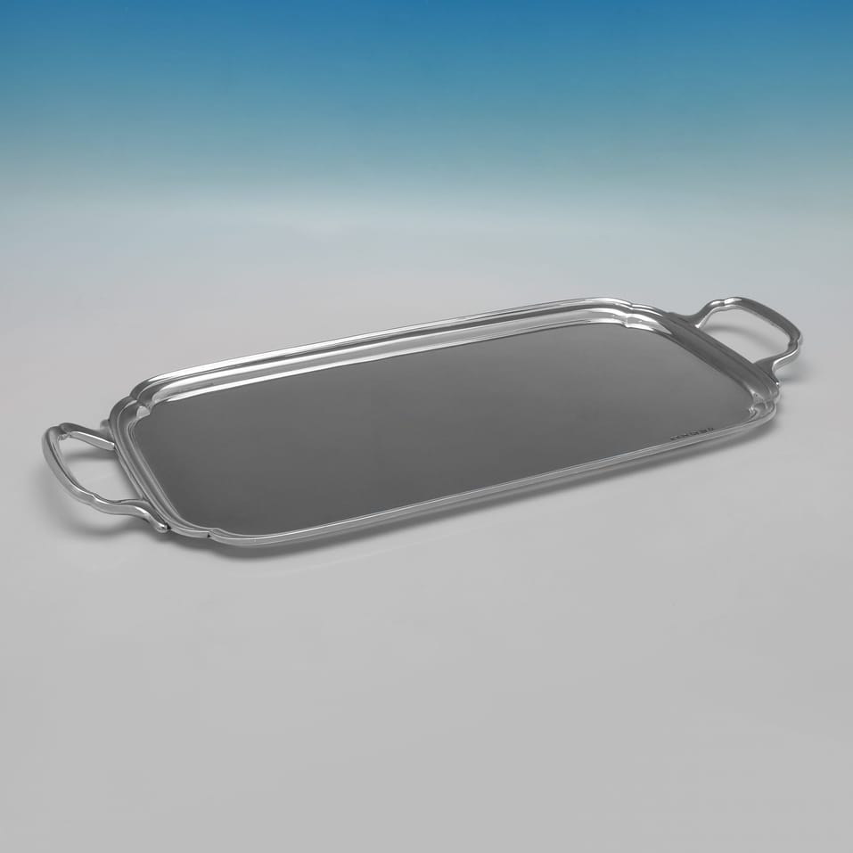 Sterling Silver Bar Tray - E. Viner, hallmarked in 1934 Sheffield - George V - Image 2