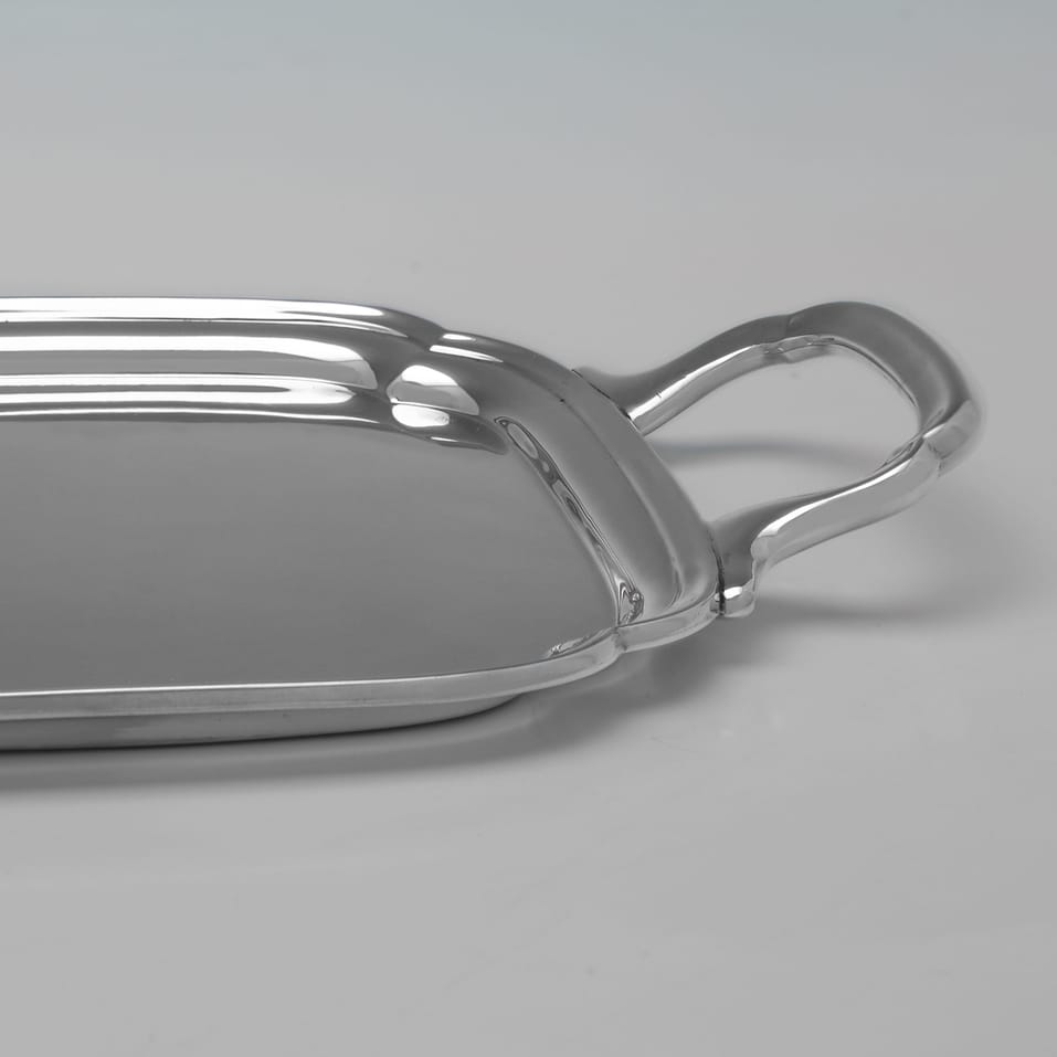 Sterling Silver Bar Tray - E. Viner, hallmarked in 1934 Sheffield - George V - Image 3